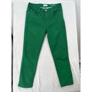 Nicole Miller Soho Skinny Ankle Jeans 4 Green Denim High Rise EUC